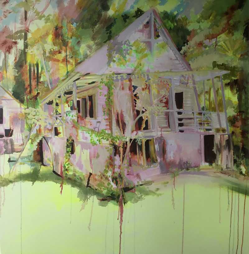 Plantation House Oils on canvas 123cm x 123cm